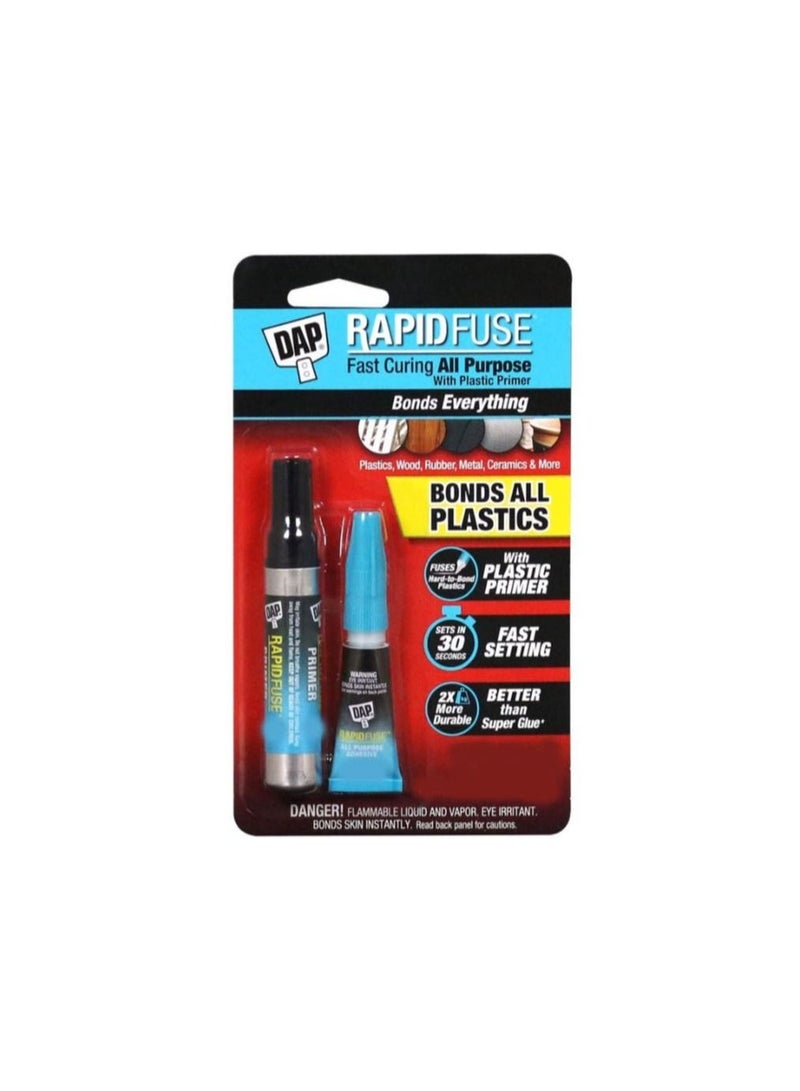 Dap Rapidfuse Fast Curing All Purpose Plastic Primer Kit