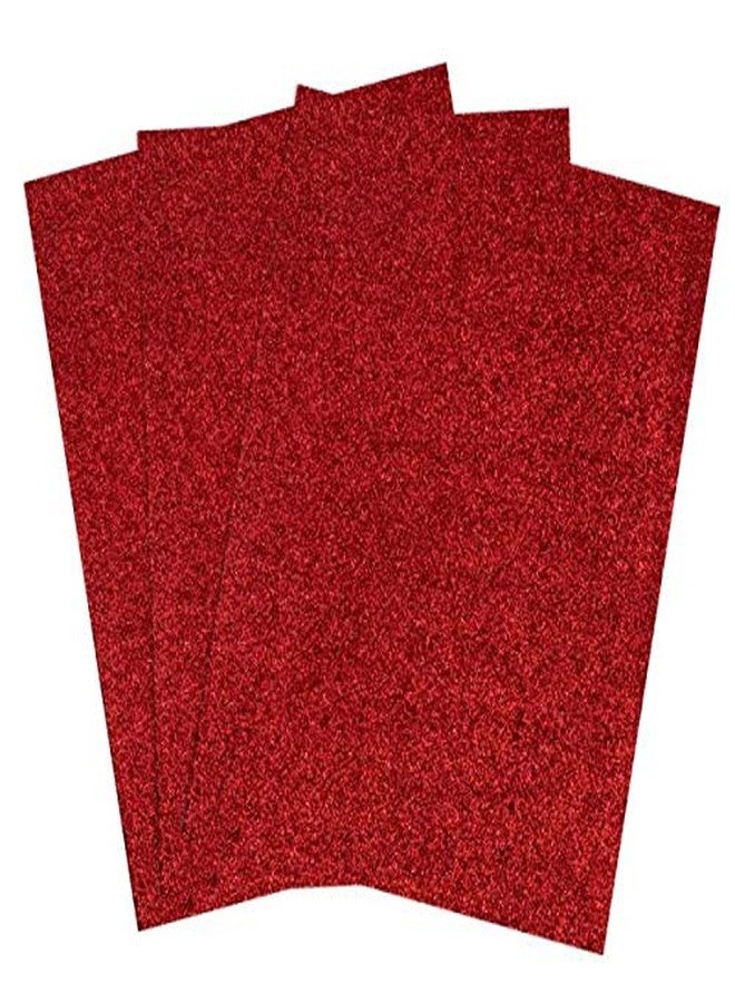 Swarup Ent. Shining Glitter Sparkle Solid-Color Wrapping Papers for Kids Children Art Crafts Decor DIY Scrapbooking Craft Decoration (Red) -10 Sheets in Each Packet - Image 3