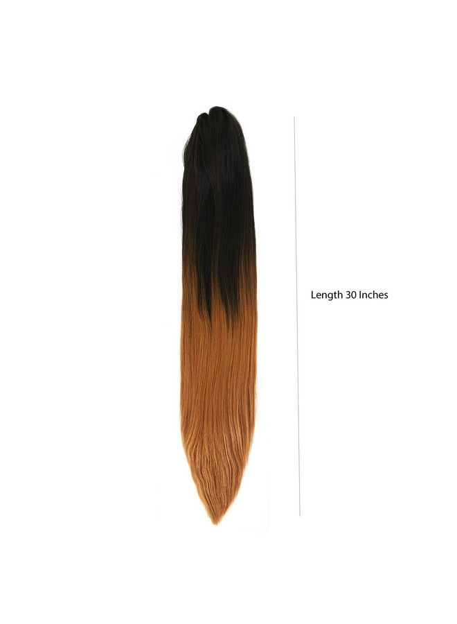 Rapidsflow Straight Clutcher Ponytail Hair Extensions For Women And Girls Ombre 160 Gram Pack Of 1 - Image 3