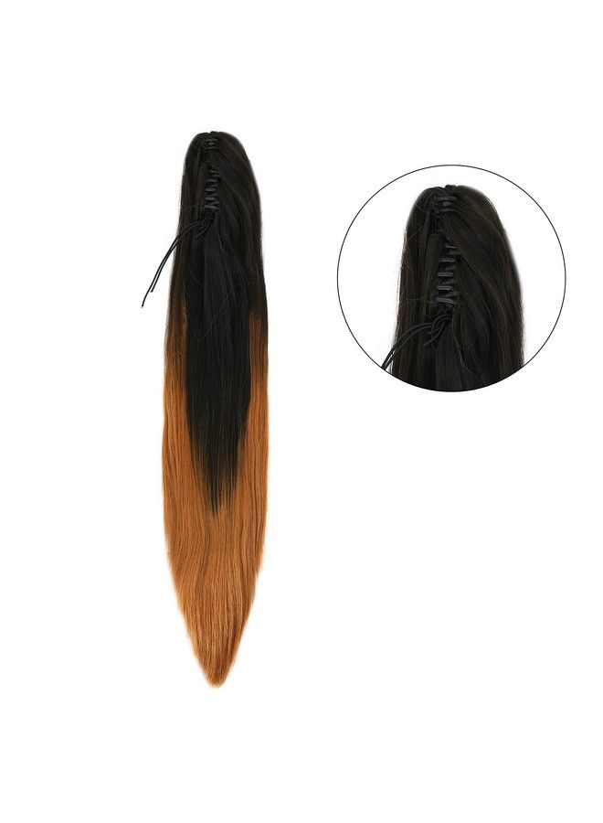 Rapidsflow Straight Clutcher Ponytail Hair Extensions For Women And Girls Ombre 160 Gram Pack Of 1 - Image 4