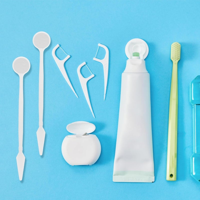 ديديسيون 100 حزمة مرايا أسنان يمكن التخلص منها أداة فحص الأسنان المضادة للضباب للاستخدام المنزلي وفي الصالونات - Image 5