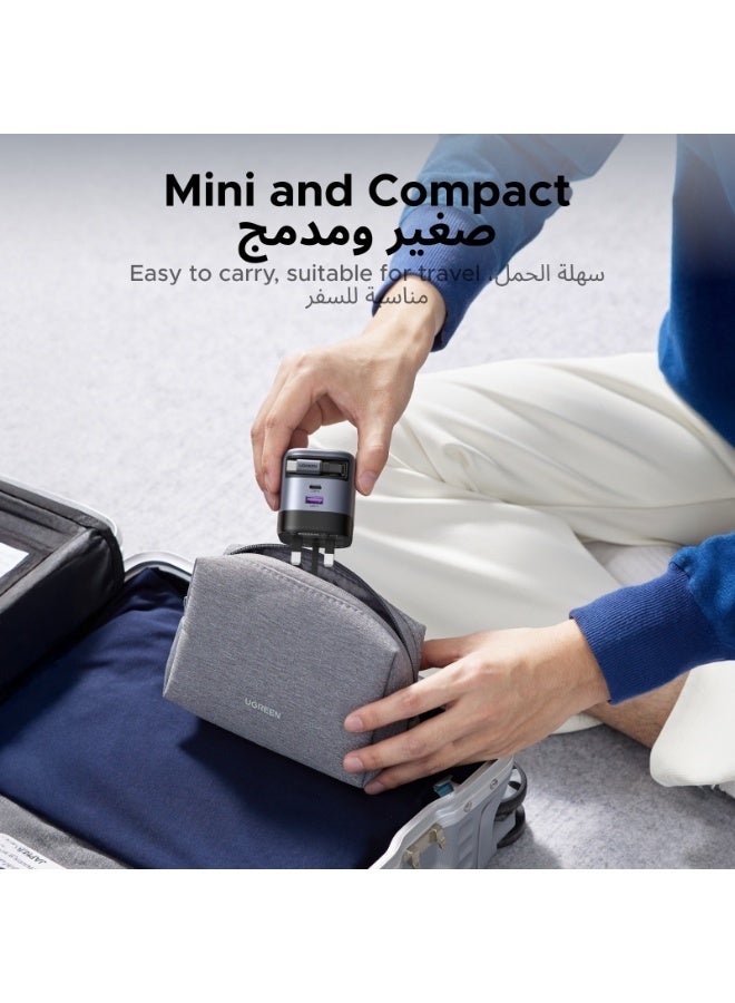 UGREEN ECO Nexode 45W Charger Samsung Type C Retractable With 0.69M 2C1A USB C Cable iPhone Fast and Safe Charging Cord High Temperature Protection Easy to Store and Keep Desk Tidy Perfect Partner for Outdoors grey - Image 2