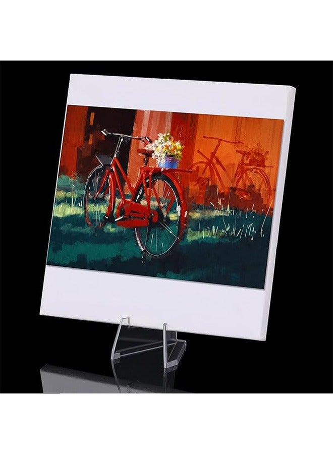10 Pcs Acrylic Easel Stands, Clear Mini Coin Display Easel Holder for Displaying Tite Coins, Pocket Watches, Capsules Challenge Medals, Photo Cards  - Image 4