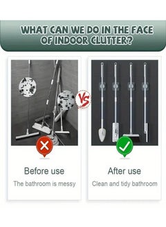 Generic 4-Pack Self-Adhesive Broom and Mop Holder - Drill-Free, Non-Slip Grip for Home, Kitchen, Garden & Garage Organization  - Image 3