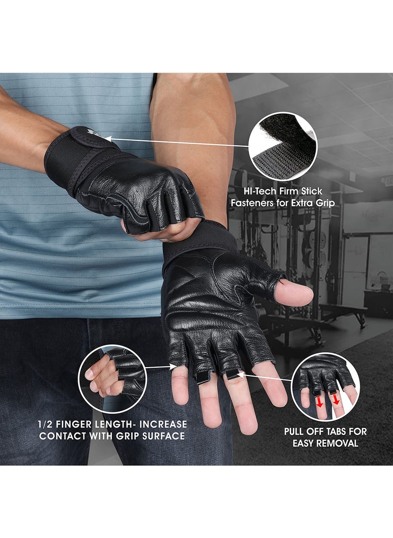 Nivia - Venom Sports Glove | Size - Small | Material - Micro Fiber Suede with Neoprene Strap | Weight Lifting Gloves | Exercise Gloves | Fingerless Grip Gloves | Fitness Gloves | Crossfit Gloves - Image 1