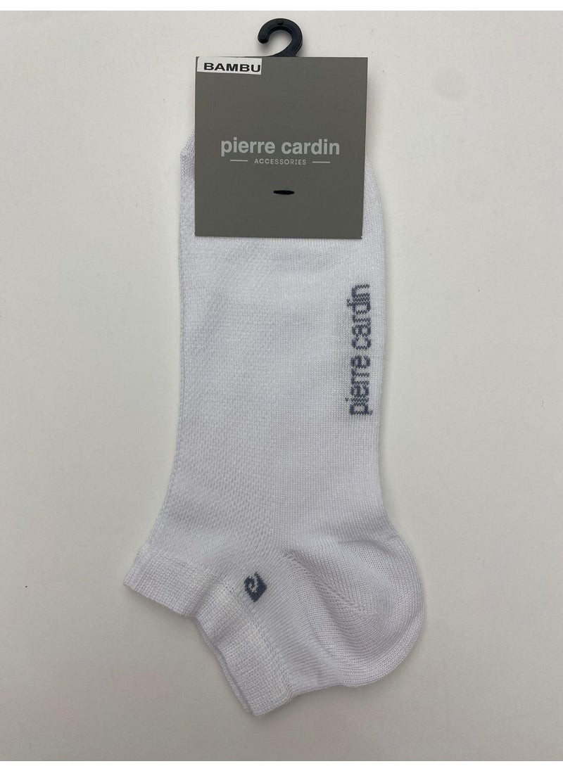 pierre cardin Bamboo 6-Pack Men's Booties-Sneakers Non-Slip Socks Herringbone Pattern 3052-PC White  - Image 2