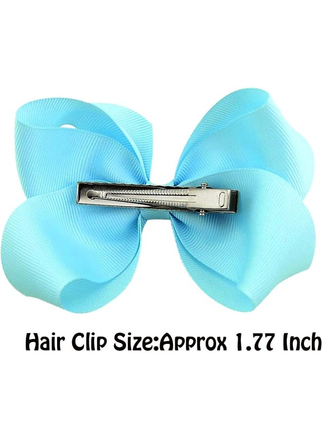 WILLINGTEE (40pcs hair bow clips) - 40 Colours 11cm Hair Bows Clips Grosgrain Ribbon Bows Hair Alligator Clips Hair Barrettes Hair Accessories for Girls Toddler Infants Kids Teens Children - Image 4