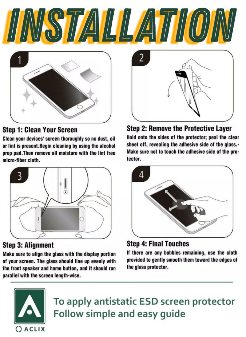 أكاليكس قطعتين، حماية شاشة،  لهاتف شاومي ريدمي نوت 8 برو، جودة ممتازة. - Image 5