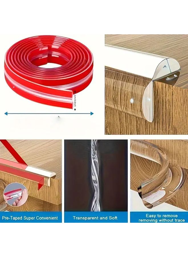 1 Roll 196.85 Inch Self Adhesive Silicone Edge Protector Transparent Corner Guard For Tables Walls And Window Sills - Image 3