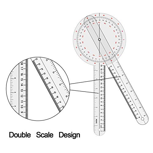 OIIKI Goniometer 12 inch, 360 Degree(Plastic) - Image 4