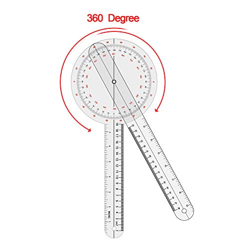 OIIKI Goniometer 12 inch, 360 Degree(Plastic) - Image 2
