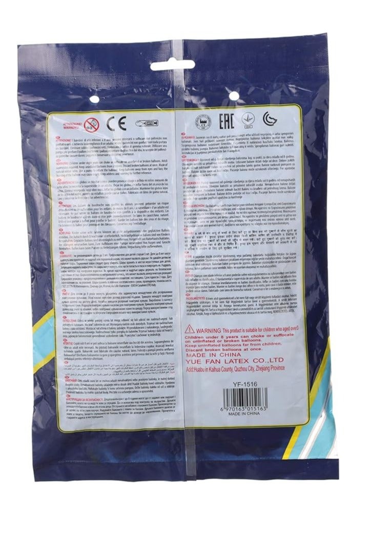 Yuefan Balloons Latex Balloon, 100 Pieces - Black - Image 2