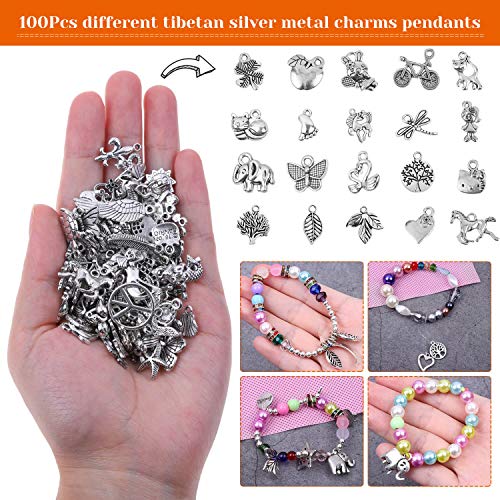 Audab Jewelry Making Kit with Tools, Wires, Charms and Findings for Jewelry Making and Repair - Image 3