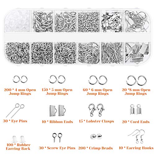 Audab Jewelry Making Kit with Tools, Wires, Charms and Findings for Jewelry Making and Repair - Image 4
