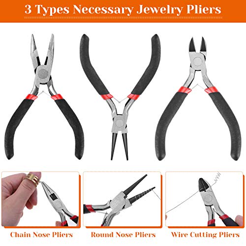 Audab Jewelry Making Kit with Tools, Wires, Charms and Findings for Jewelry Making and Repair - Image 5