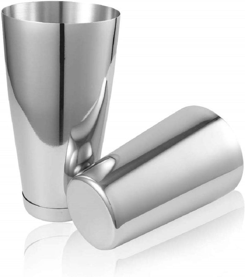 NJ Perfect Seal and Easy Open Stainless Steel Boston Shaker, Professional Bartender Cocktail Shaker Set : 540 ml & 840 ml shakers, Cocktail Shaker, Perfect for Beginner in Bartending : 2 Pcs Set - Image 1