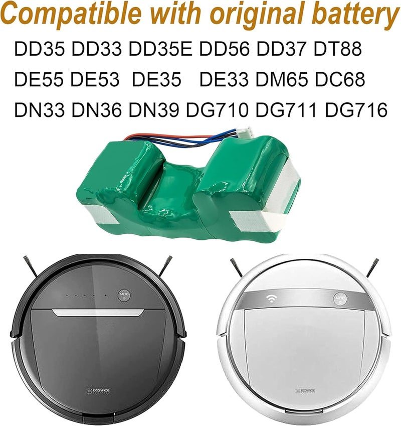 ترقية بطارية مكنسة الروبوت DM88-byd لـ DD35 DE33 DE35 سلسلة Deebot 900 DG716 DG710 OZMO 610 DD46.11 12V 3000mAh - Image 2