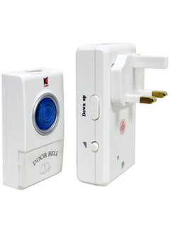 KADRIS Wireless Door Bell High and Clear Volume ET-1231 UK Plug -13A with 100 Meter Range with Batery  - Image 4