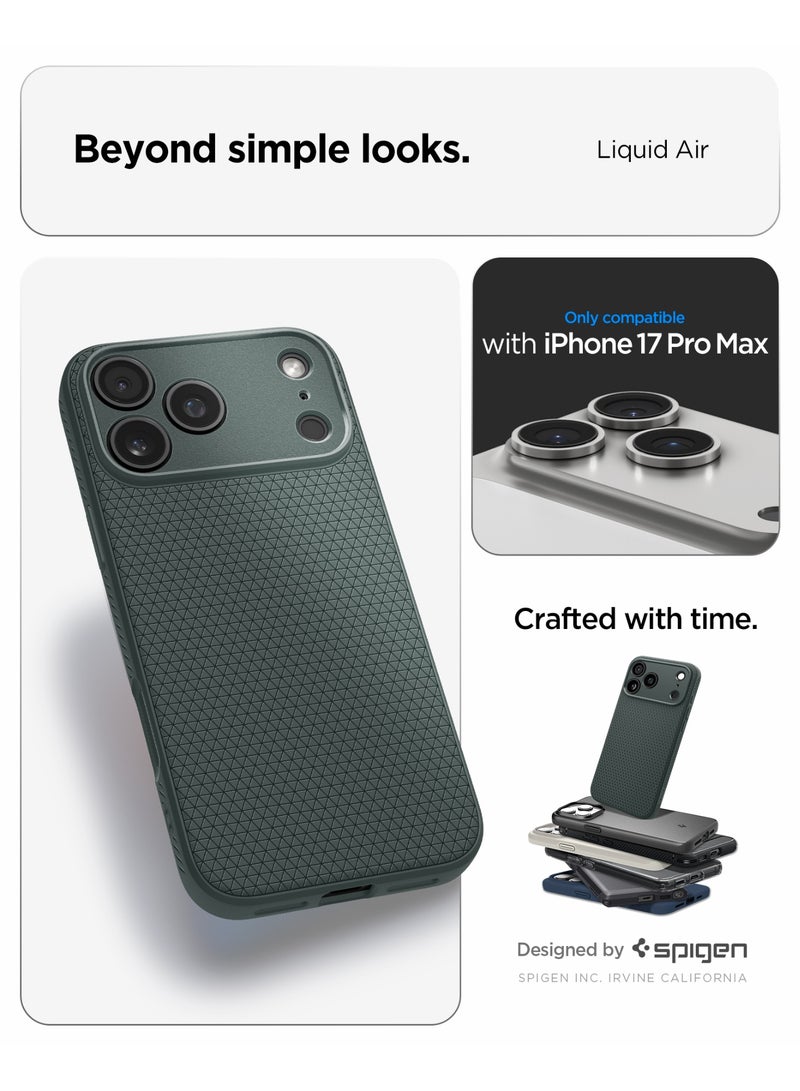 Spigen Liquid Air iPhone 17 Pro Max Case Cover (2025) - Abyss Green - Image 2
