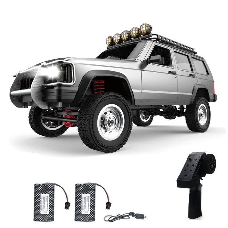 GoolRC سيارة التحكم عن بعد GoolRC RC Rock Crawler مقياس 112 24GHz 4WD شاحنة RC على الطرق الوعرة لجميع التضاريس سيارة تسلق هدايا للبالغين تشمل بطاريتين فضية - Image 2