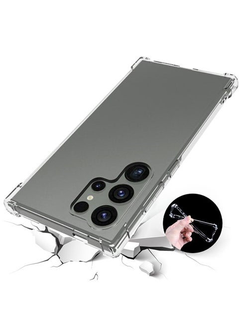 Samsung Galaxy S24 Ultra Case, Crystal Clear Samsung S24 Ultra Case, Slim Flexible TPU Airbag Bumper Shock Absorption Rubber Soft Silicone Case Cover Fit for Samsung Galaxy S24 Ultra 5G (Clear)