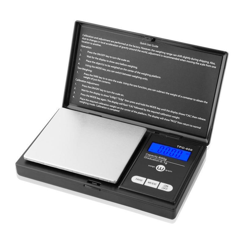 Weigh Gram Scale 600g x 01gPocket Scale Digital Jewelry Scale Food Scale Kitchen Scale Digital Pocket Scale