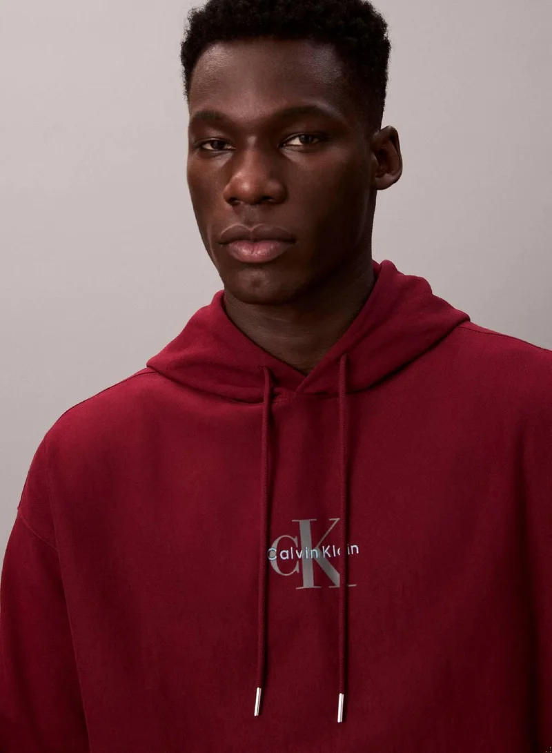 Calvin Klein Jeans Premium Fleece Monogram Logo Hoodie
