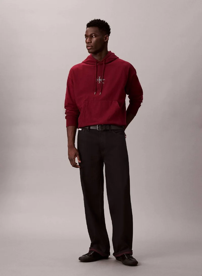 Calvin Klein Jeans Premium Fleece Monogram Logo Hoodie