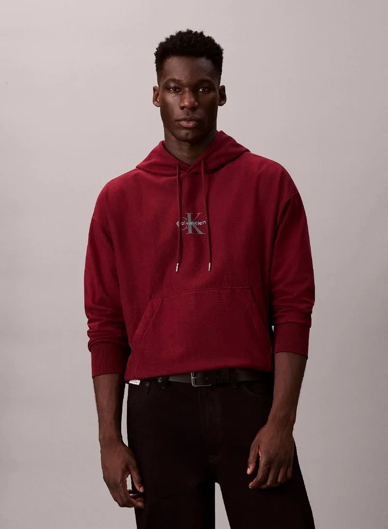 Calvin Klein Jeans Premium Fleece Monogram Logo Hoodie
