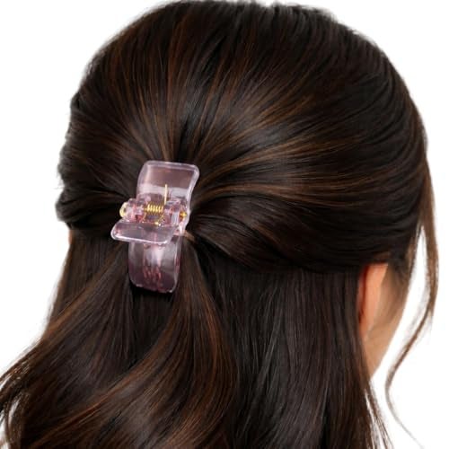 Accessher Black Color Acrylic Material Triangle Medium Size Hair Clip for Women and Girls (Pack of 6) (Multi). Elevate your style with the convenience of a pack of 6. - Image 2