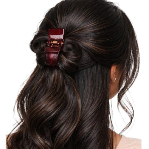 Accessher Black Color Acrylic Material Triangle Medium Size Hair Clip for Women and Girls (Pack of 6) (Multi). Elevate your style with the convenience of a pack of 6. - Image 5