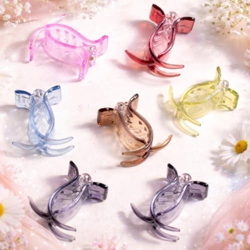Accessher Black Color Acrylic Material Triangle Medium Size Hair Clip for Women and Girls (Pack of 6) (Multi). Elevate your style with the convenience of a pack of 6. - Image 3