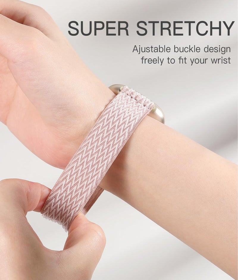 Adorve Compatible with Fitbit Versa 3 Bands/Fitbit Versa 4 Band/Fitbit Sense Bands for Men Women, Adjustable Stretchy Solo Loop Elastic Nylon Sport Strap for Smart Watch Replacement - Image 4