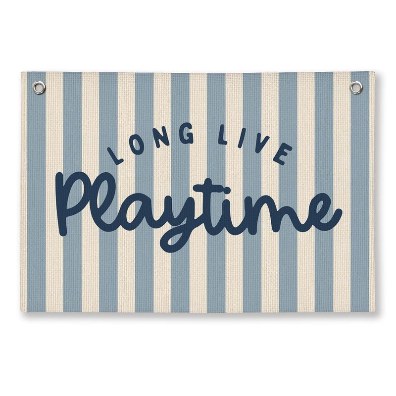 ShowDraven Playroom Wall Decor, Toddler Playroom Decor Hanging Linen Banner,Play Room Wall Decor for Nursery Nursery, 20x30 Inch - Image 1
