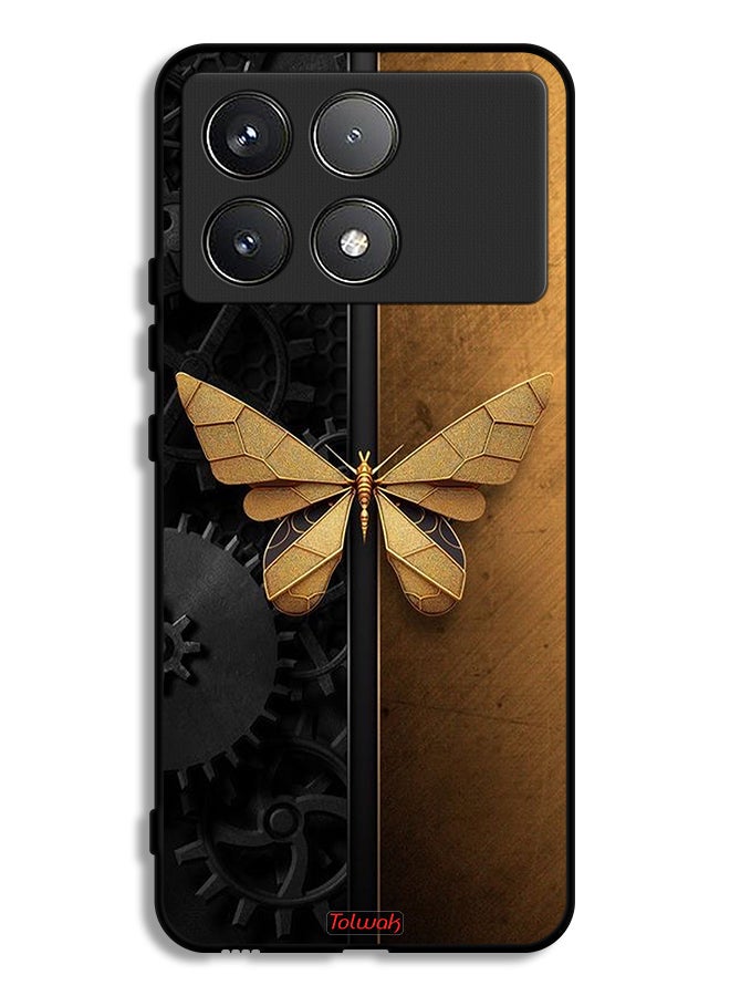 Tolwak Xiaomi Poco F6 Pro Protective Case Cover Steel Butterfly - Image 1