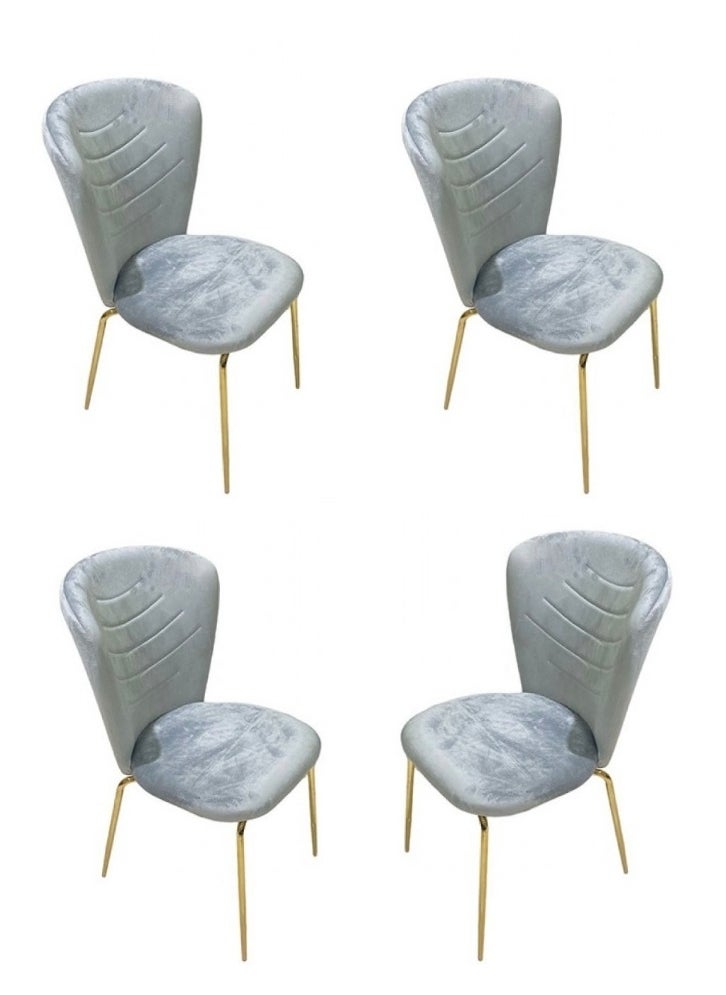 SMART HOME A Set Of Dining Chairs With A Modern Design Consisting Of 4 Chairs For The Home And Living Room A Set Of Chairs For The Dining Table Luxurious And Soft Padded Chairs 55x45x80 Cm  - Image 1