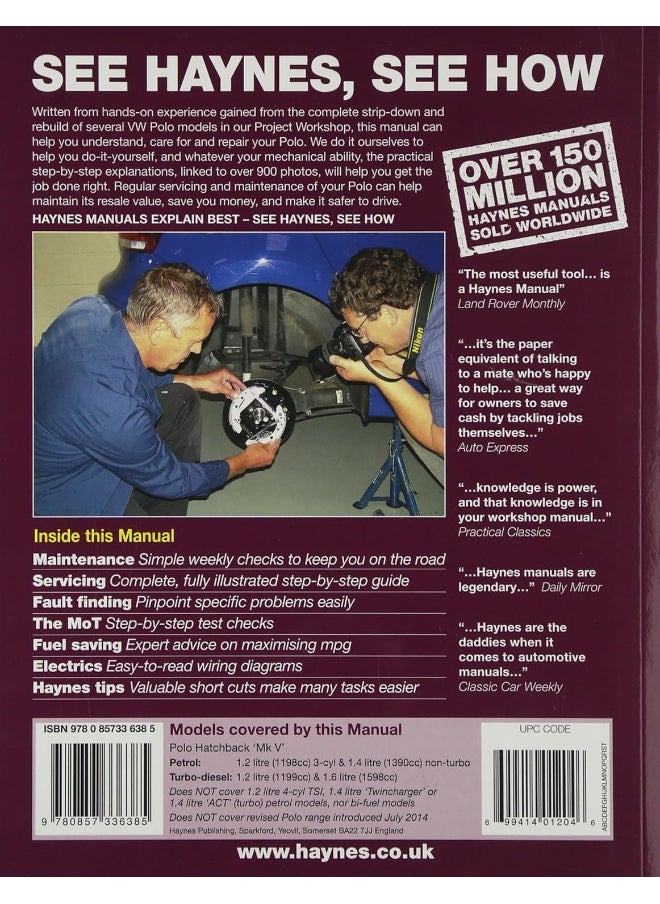 Haynes VW Polo (09 - 14) Repair Manual  - Image 1