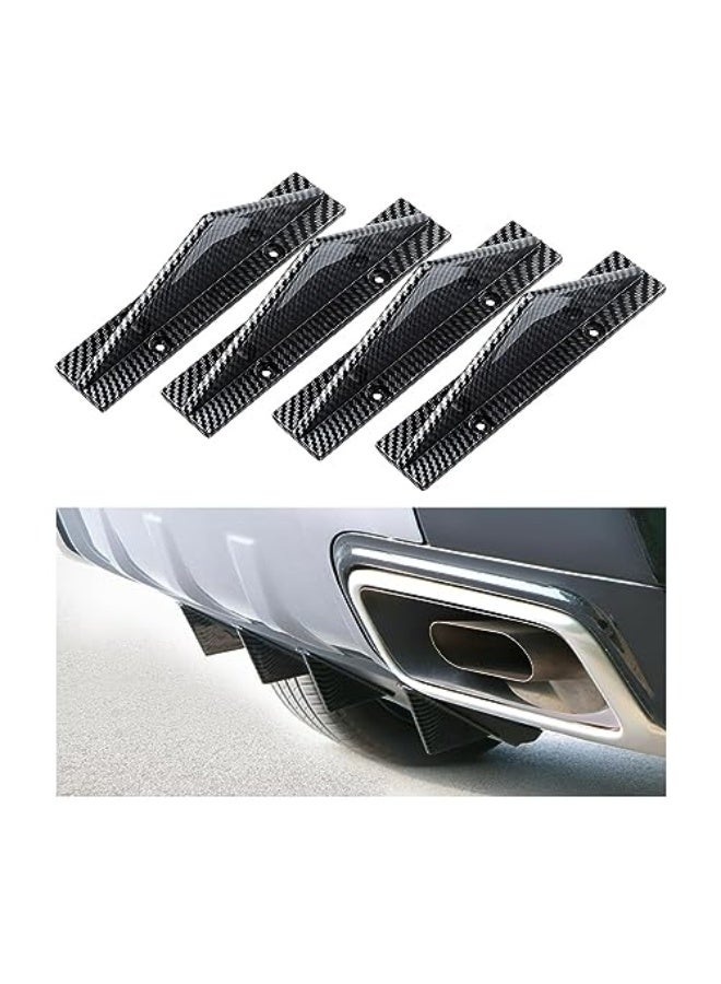 Generic KASTWAVE 4Pcs Universal Rear Bumper Wing Lip Diffuser, Car Anti-Crash Accessories Spoiler Shark Fin Protector, Rear Bumper Splitter Lip Wing for Auto Decoration Car SUV Truck  - Image 2