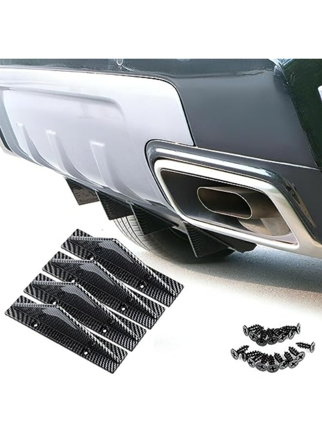 Generic KASTWAVE 4Pcs Universal Rear Bumper Wing Lip Diffuser, Car Anti-Crash Accessories Spoiler Shark Fin Protector, Rear Bumper Splitter Lip Wing for Auto Decoration Car SUV Truck  - Image 3