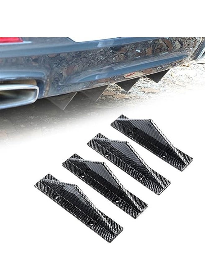 Generic KASTWAVE 4Pcs Universal Rear Bumper Wing Lip Diffuser, Car Anti-Crash Accessories Spoiler Shark Fin Protector, Rear Bumper Splitter Lip Wing for Auto Decoration Car SUV Truck  - Image 1