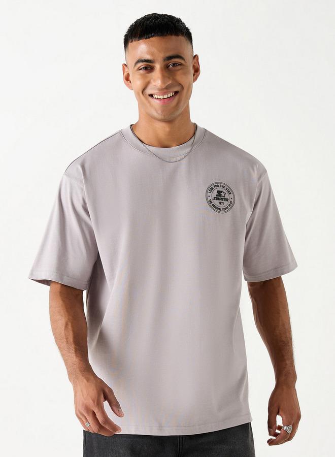 Starter Logo Print Crew Neck T-shirt with Short Sleeves - Image 2