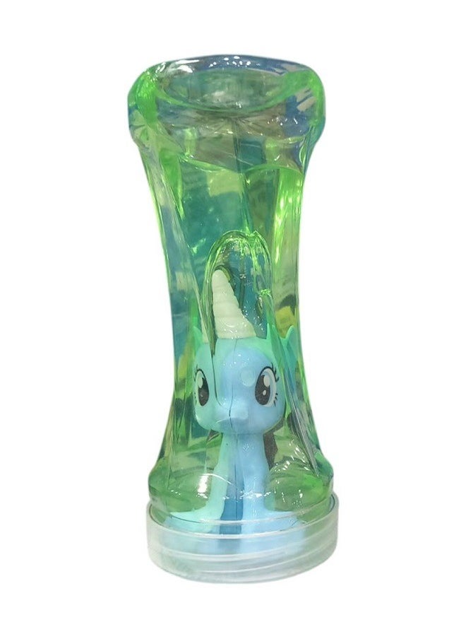 Slime Crystal Slime Bottle With a Unicorn Character (Green) 