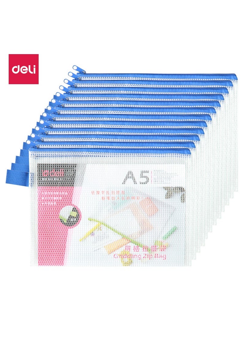 Deli Deli 5591 Mesh Zip Bag A5 - ideal for organizing small office or school supplies  - Image 2