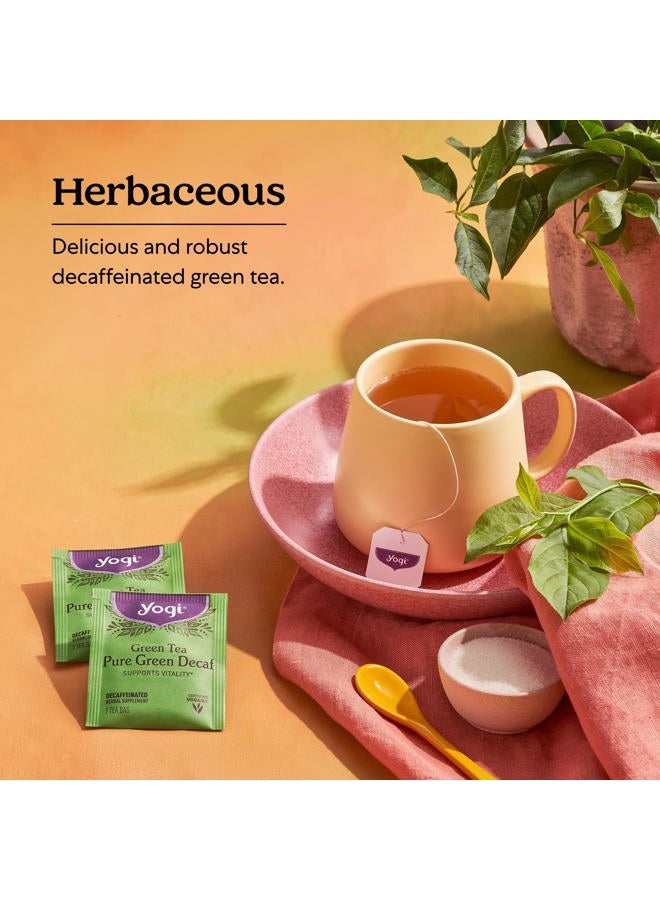 YOGI Tea - Green Tea Pure Green Decaf (6 Pack) - Supports Vitality - 96 Tea Bags - Image 4