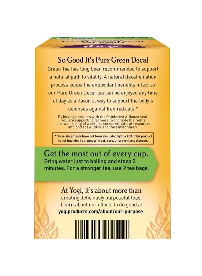 YOGI Tea - Green Tea Pure Green Decaf (6 Pack) - Supports Vitality - 96 Tea Bags - Image 2