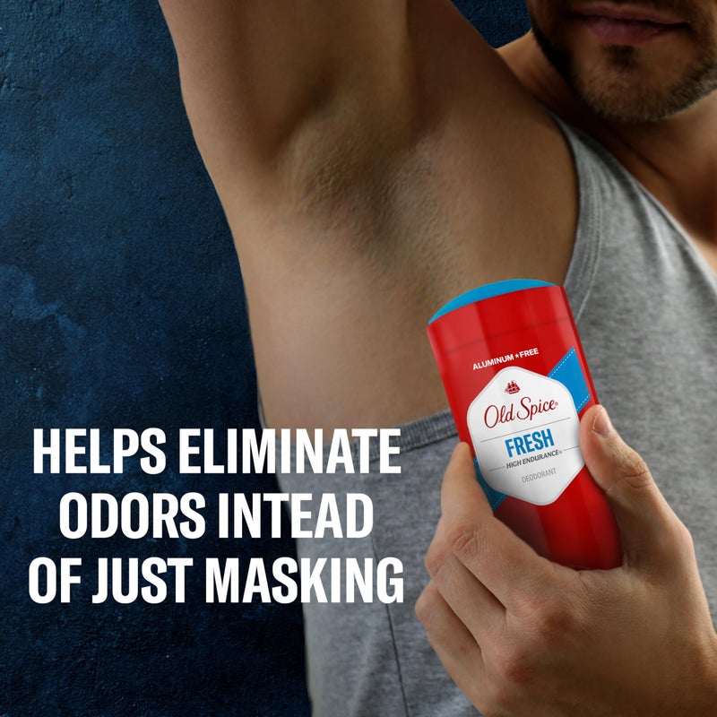 Old Spice Aluminum Free Deodorant For Men, High Endurance, 24/7 Sweat Defense & Odor Protection, 24/7 Freshness & Lasting Scent, Fresh Scent, 3.0 oz (Pack of 2) - Image 4