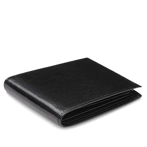 Bosca Men's Old Leather Bifold Wallet with ID Window and Card Slots - Italian Leather, Durable and Stylish, Black - Image 3