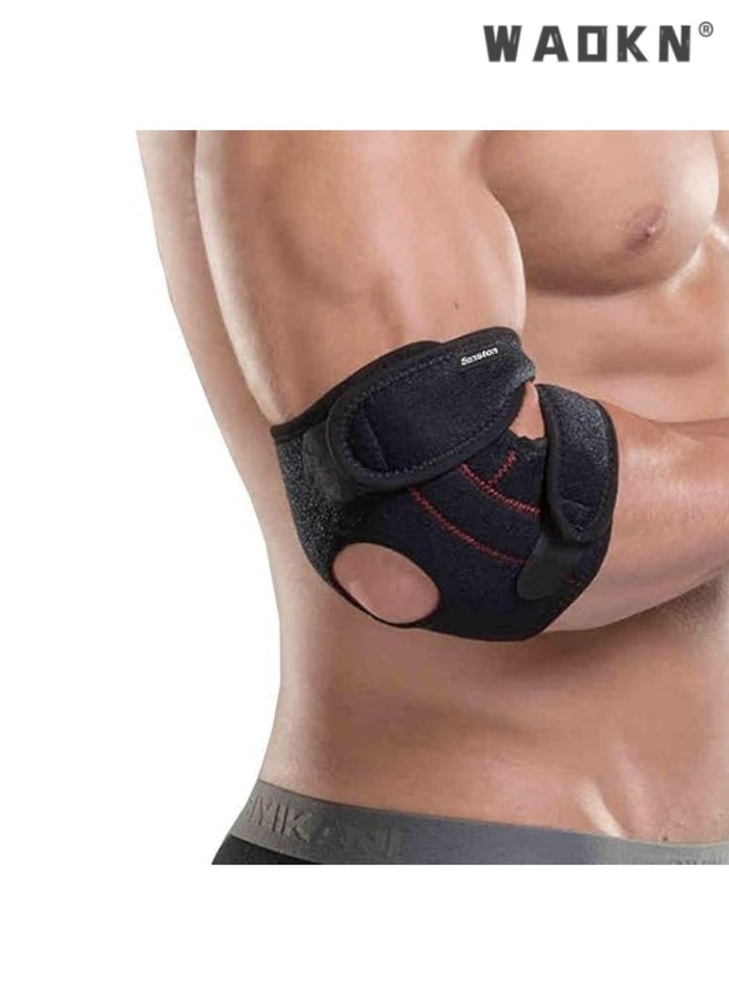 WAOKN 2 PCS Compression Recovery Elbow Sleeve Adjustable Elbow Brace Elbow support for Tendonitis Arthritis, Tennis Elbow & Golf Elbow Treatment, Workout, Weight Lifting, and Enhanced Joint Support  - Image 1
