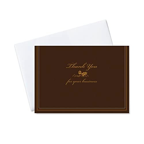 CEO Cards - Business Thank You Greeting Cards (Professional Design), 5x7 Inches, 25 Cards & 26 White Envelopes (T9013) - Image 1
