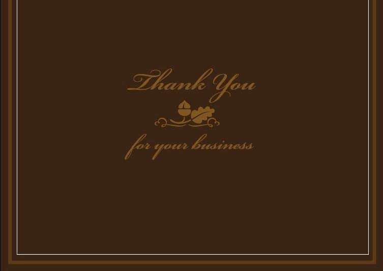 CEO Cards - Business Thank You Greeting Cards (Professional Design), 5x7 Inches, 25 Cards & 26 White Envelopes (T9013) - Image 2